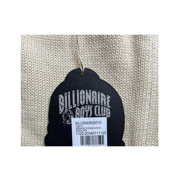 4-81 BILLIONAIRE BOYS CLUB Men's Space Sweater Cream 2XL - Picture 8 of 10